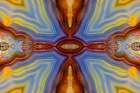 Laguna agate kaleidoscope repeating mirror-effect pattern. Abstract Art Print